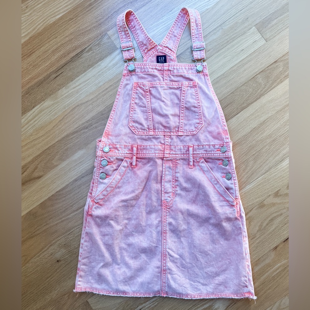 GAP Kids pink denim mini jumper size L